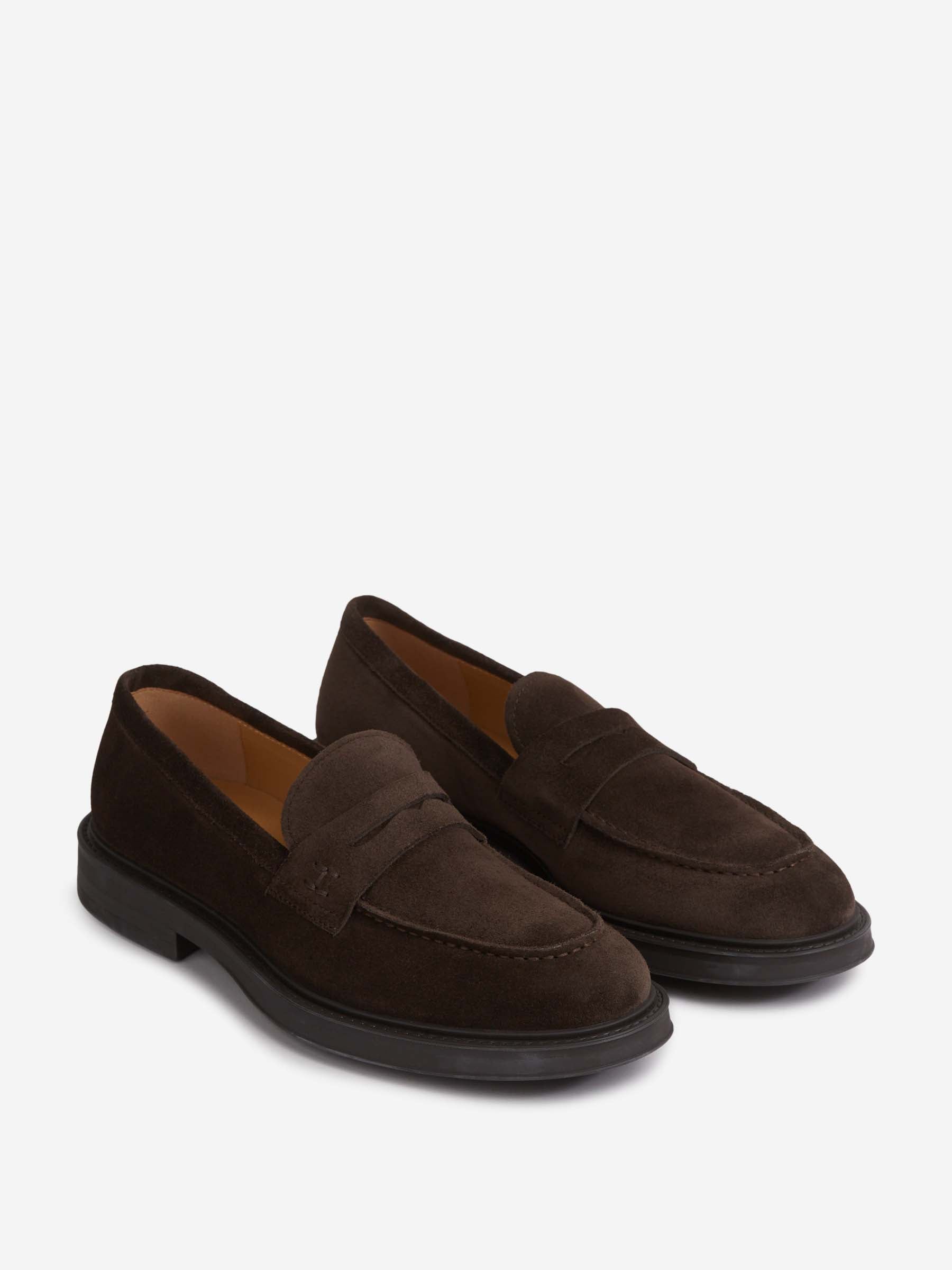 Henderson Baracco Hombre Barcelona Mocasines Piel Ante color Marrón Oscuro sku 618-000012 01 - Foto 2