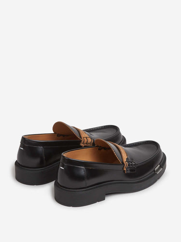 Maison Margiela Hombre Barcelona Mocasines Contraste Piel color Marrón Oscuro sku 618-000015 01 - Foto 3