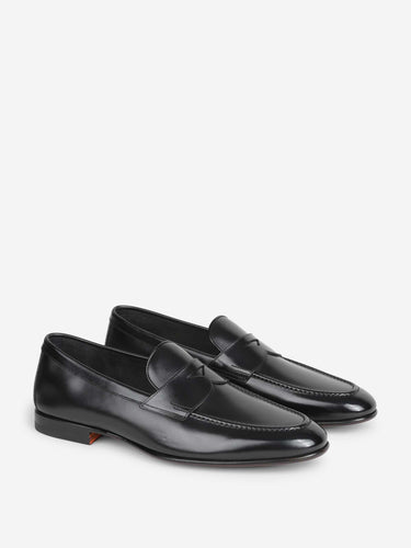 Santoni Hombre Barcelona Mocasines Piel color Negro sku 618-000021 02 - Foto 2