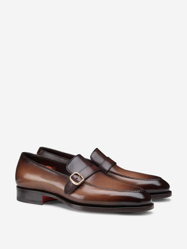 Santoni Hombre Barcelona Mocasines Hebilla color Marrón sku 618-000022 01 - Foto 2