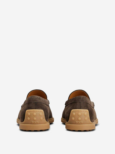 Tod's Hombre Barcelona Mocasines Pantufla Ante color Marrón Oscuro sku 618-000041 01 - Foto 3