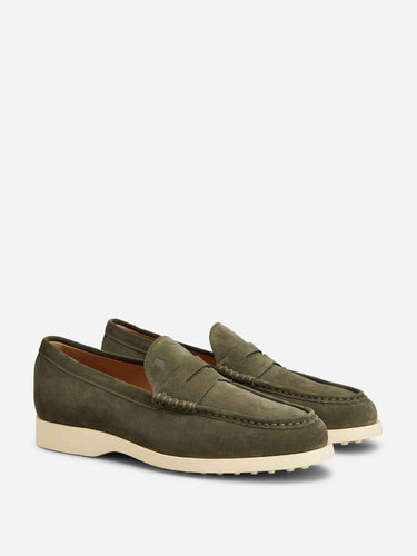 Tod's Hombre Barcelona Mocasines Suede color Verde Militar sku 618-000042 02 - Foto 2