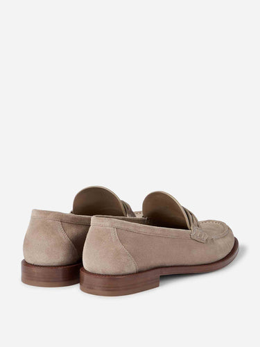 Brunello Cucinelli Hombre Barcelona Mocasines Piel Suede color Taupe sku 618-000046 01 - Foto 3