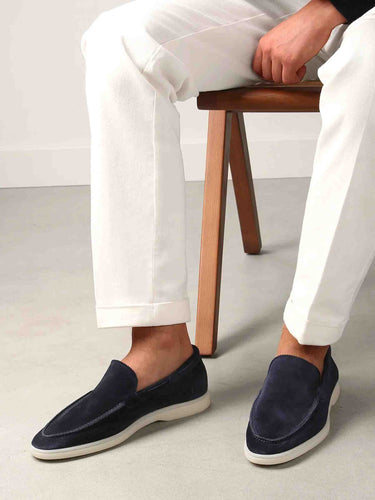 Aurélien Hombre Barcelona Mocasines Ante Yacht color Azul Marino sku 618-000070 01 - Foto 5