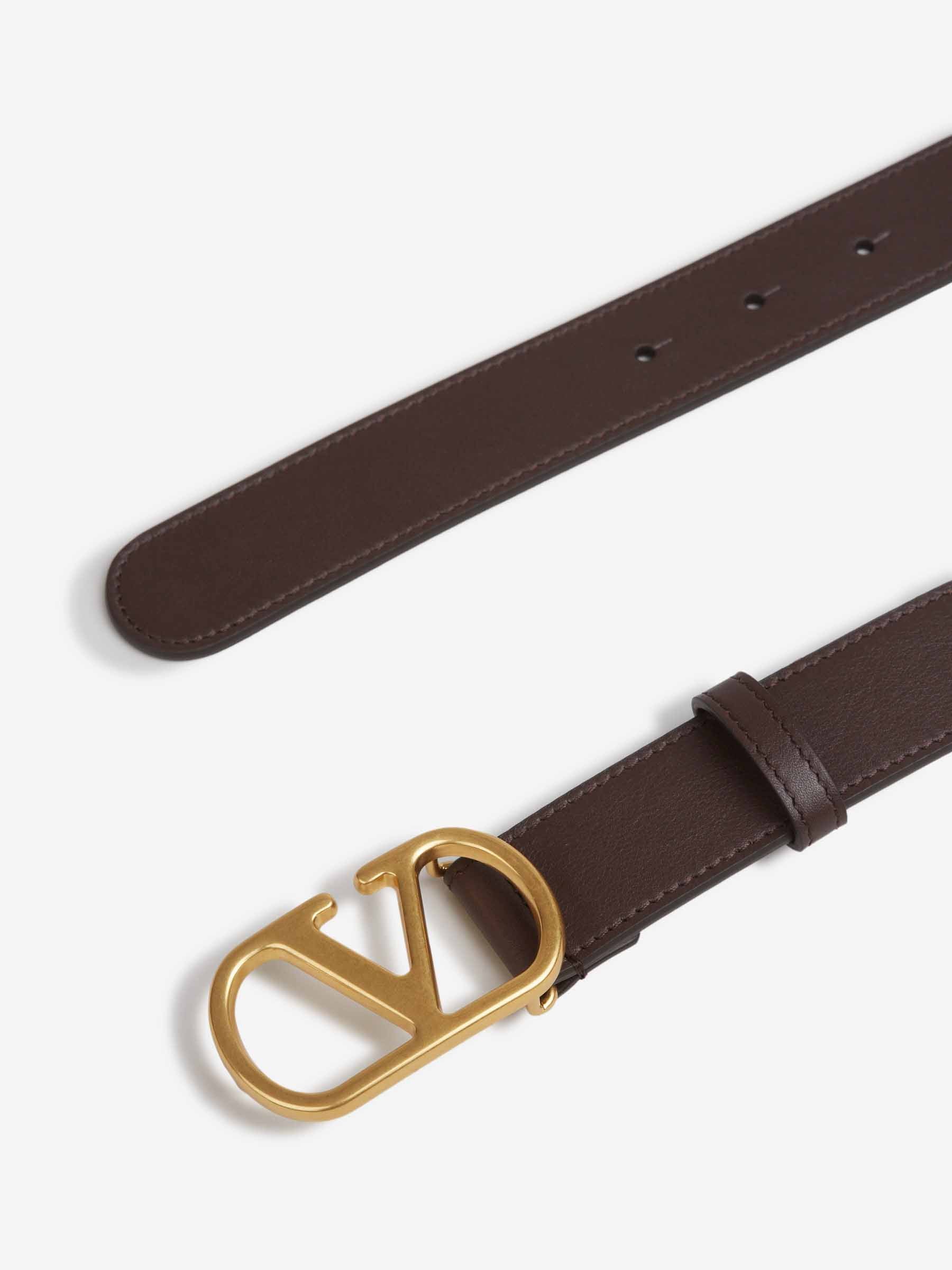 Valentino Garavani Hombre Barcelona Cinturón Hebilla Logo color Marrón Oscuro sku 621-000270 01 - Foto 2