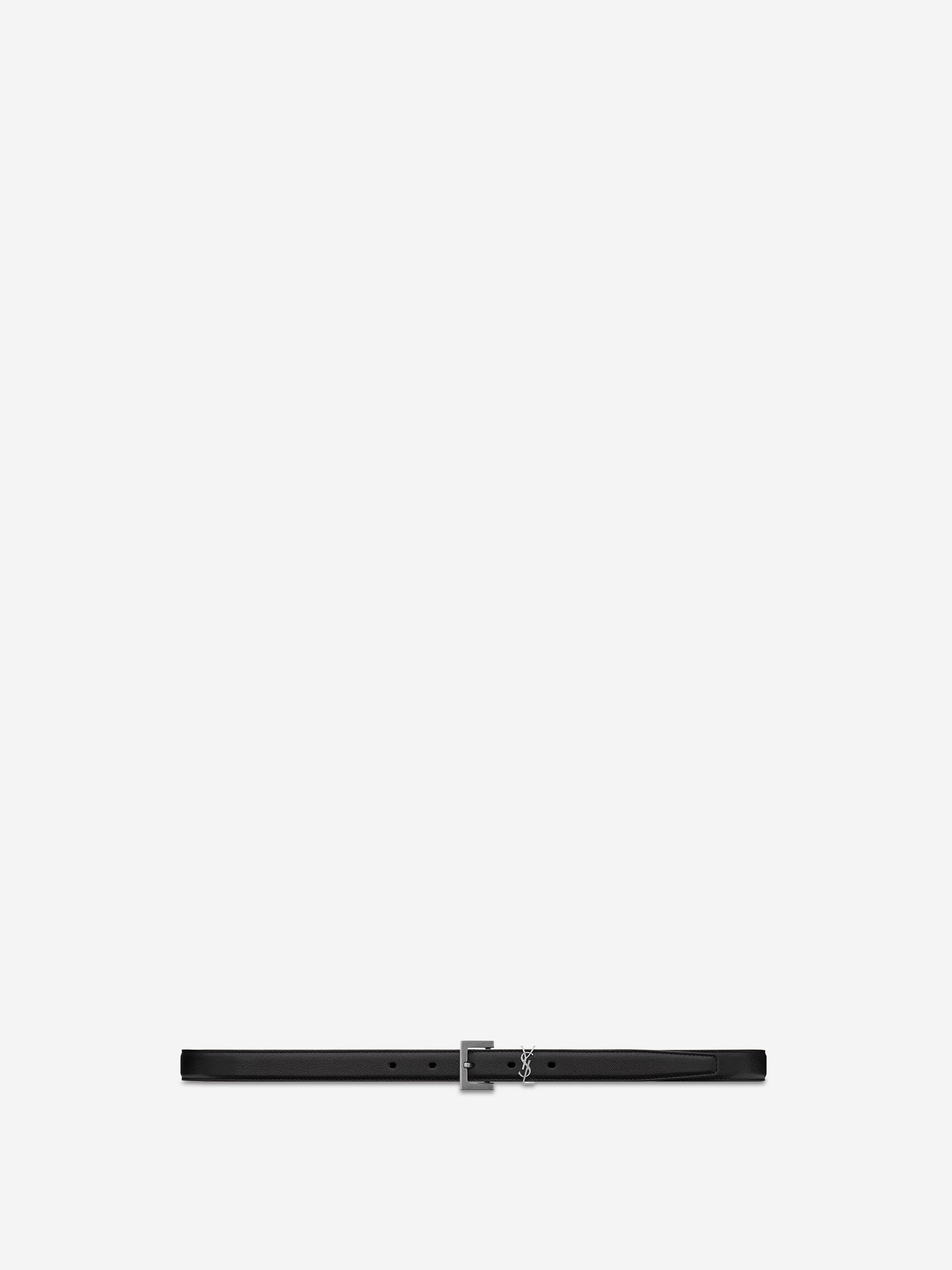 Saint Laurent Hombre Barcelona Cinturón Fino Cassandre color Negro sku 622-001265 01 - Foto 1