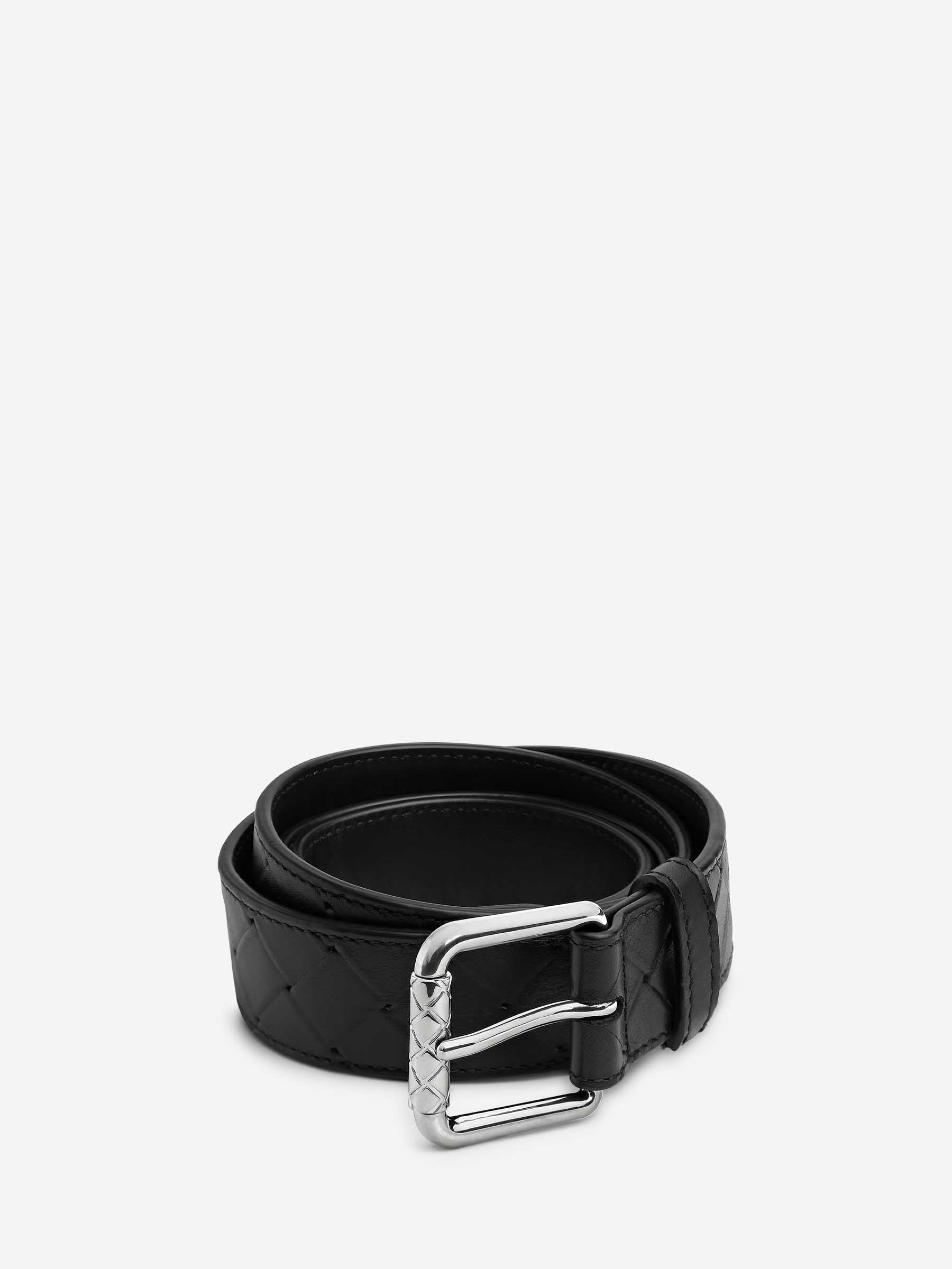 Bottega Veneta Hombre Barcelona Cinturón Intrecciato Stamp color Negro sku 622-001270 01 - Foto 1