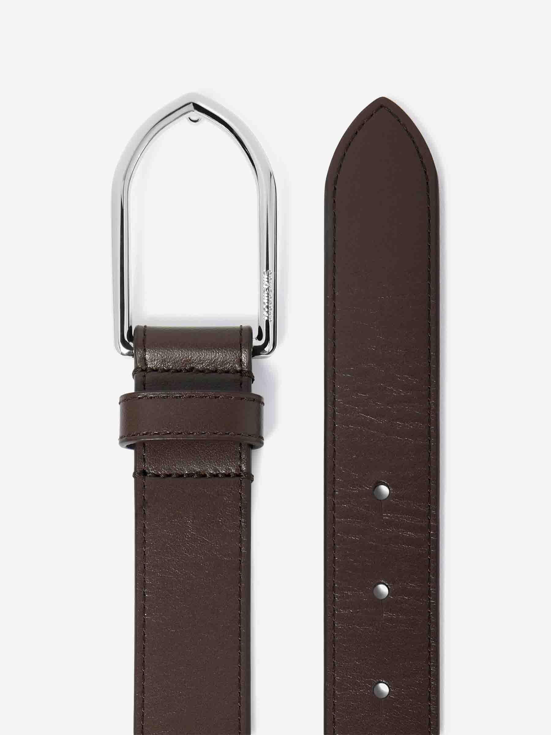 Jacquemus Hombre Barcelona Cinturón Bambino Piel color Marrón Oscuro sku 622-001273 03 - Foto 2