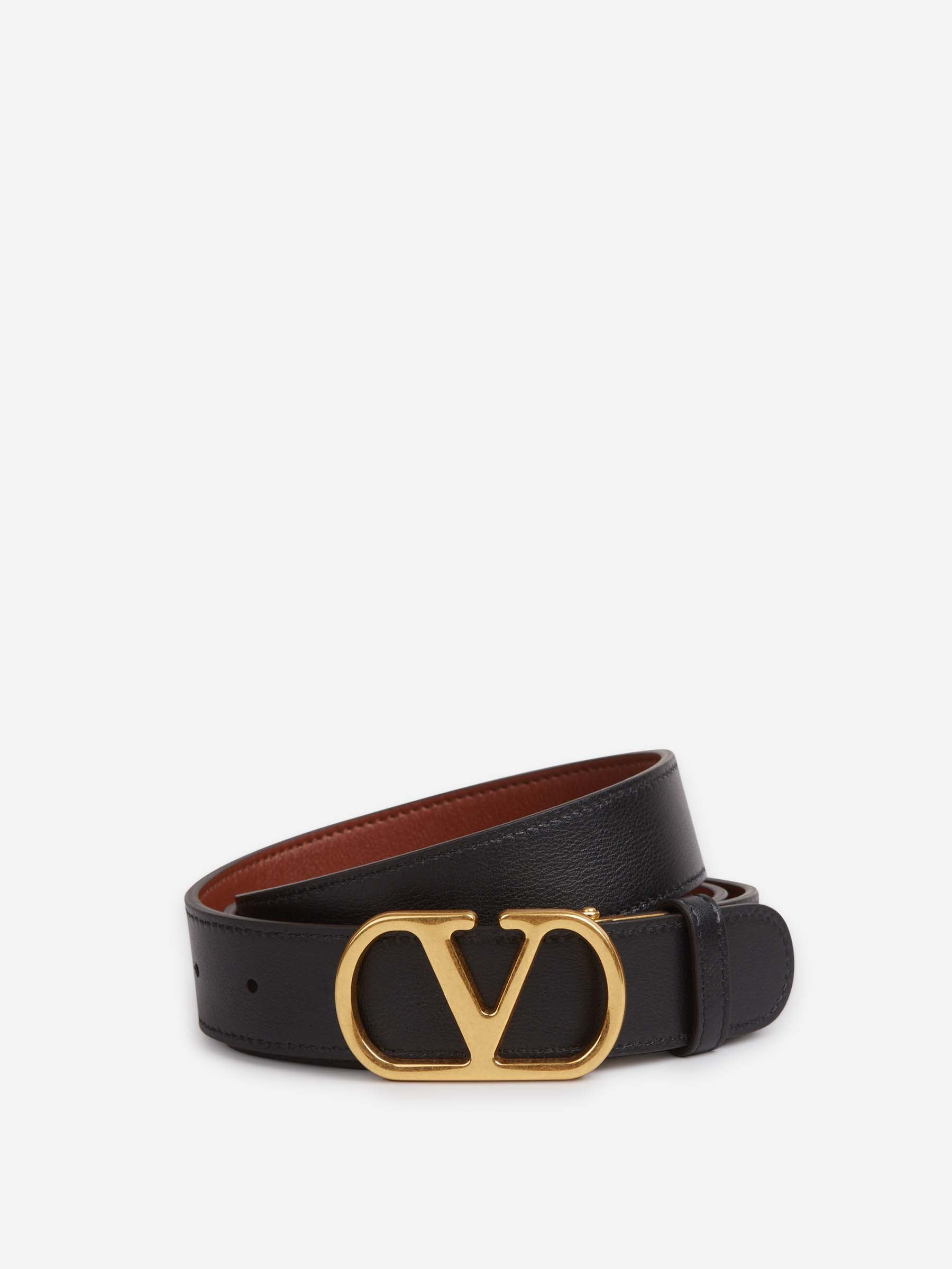 Valentino Garavani Hombre Barcelona Cinturón Piel VLogo color Camel sku 622-001275 01 - Foto 2