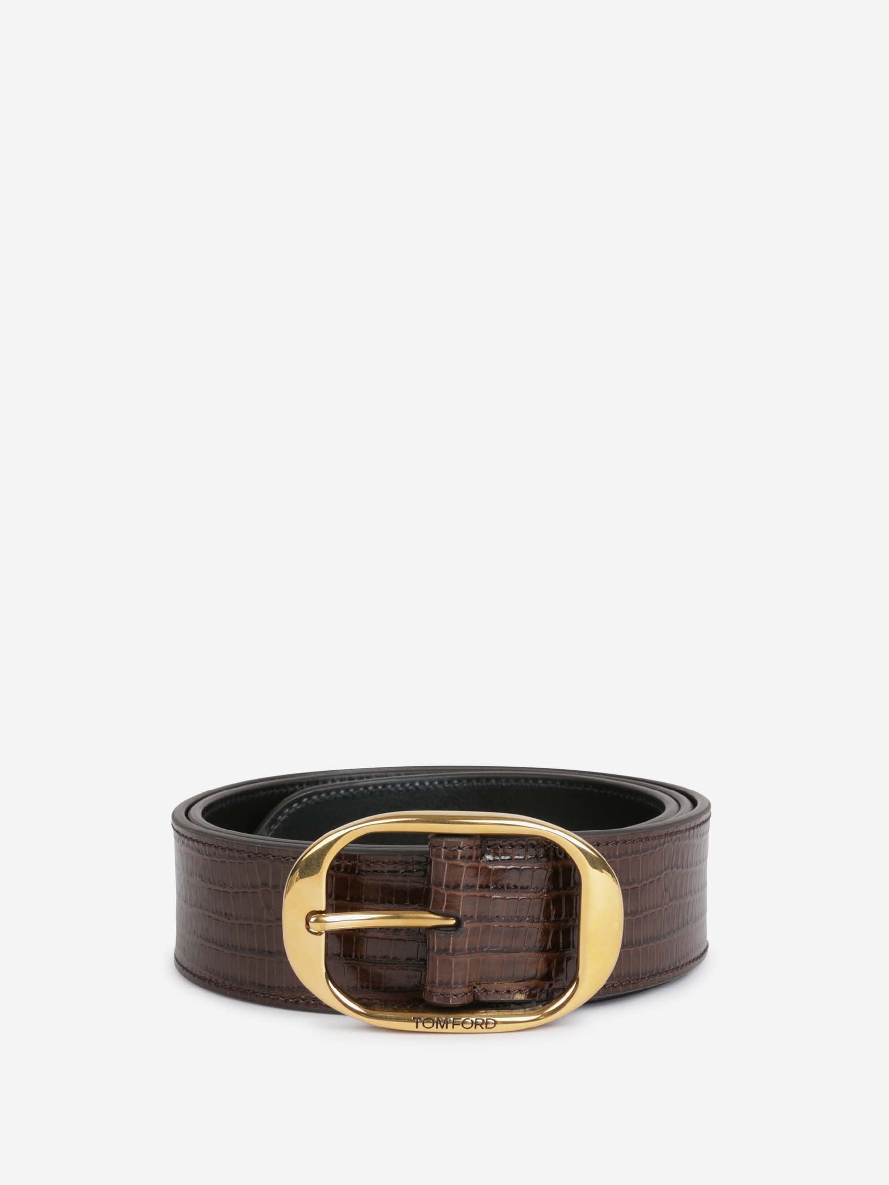 Tom Ford Hombre Barcelona Cinturón Piel color Marrón sku 622-001281 01 - Foto 1