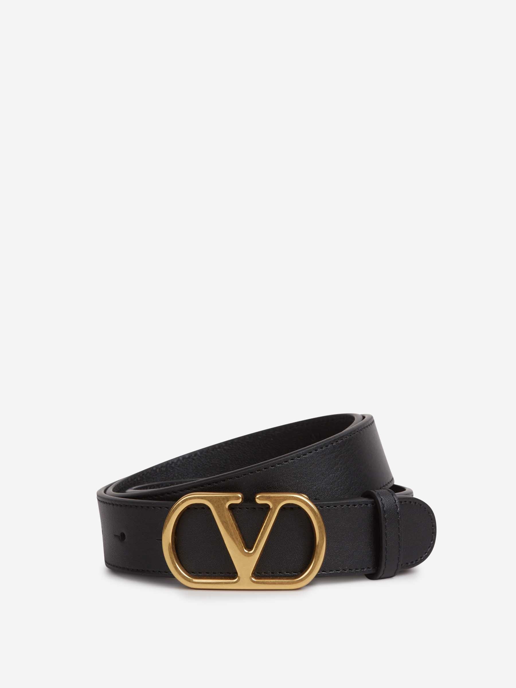 Valentino Garavani Hombre Barcelona Cinturón Piel VLogo color Negro sku 622-001285 01 - Foto 1