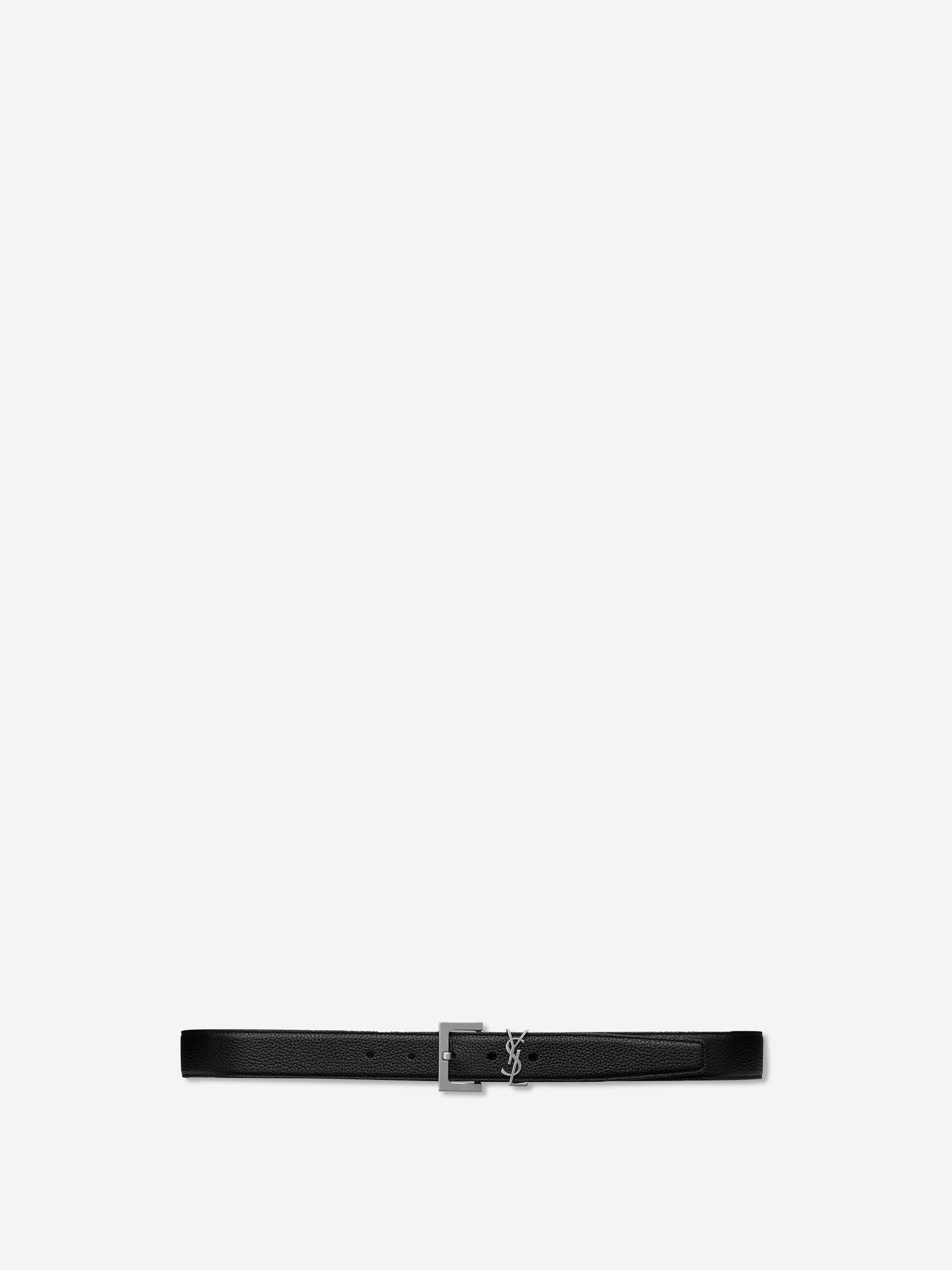 Saint Laurent Hombre Barcelona Cinturón Piel Cassandre color Negro sku 622-001289 01 - Foto 1