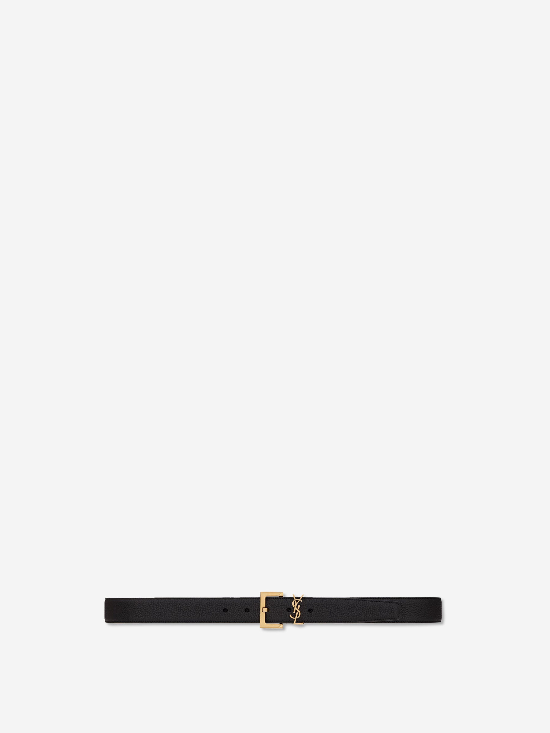 Saint Laurent Hombre Barcelona Cinturón Piel Cassandre color Negro sku 622-001290 01 - Foto 1