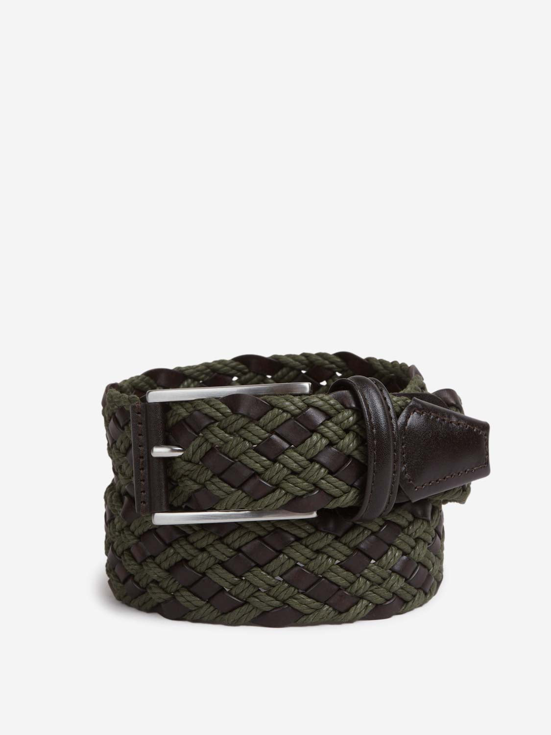 Santa Eulalia Hombre Barcelona Cinturón de piel color Verde Militar sku 622-001297 02 - Foto 1