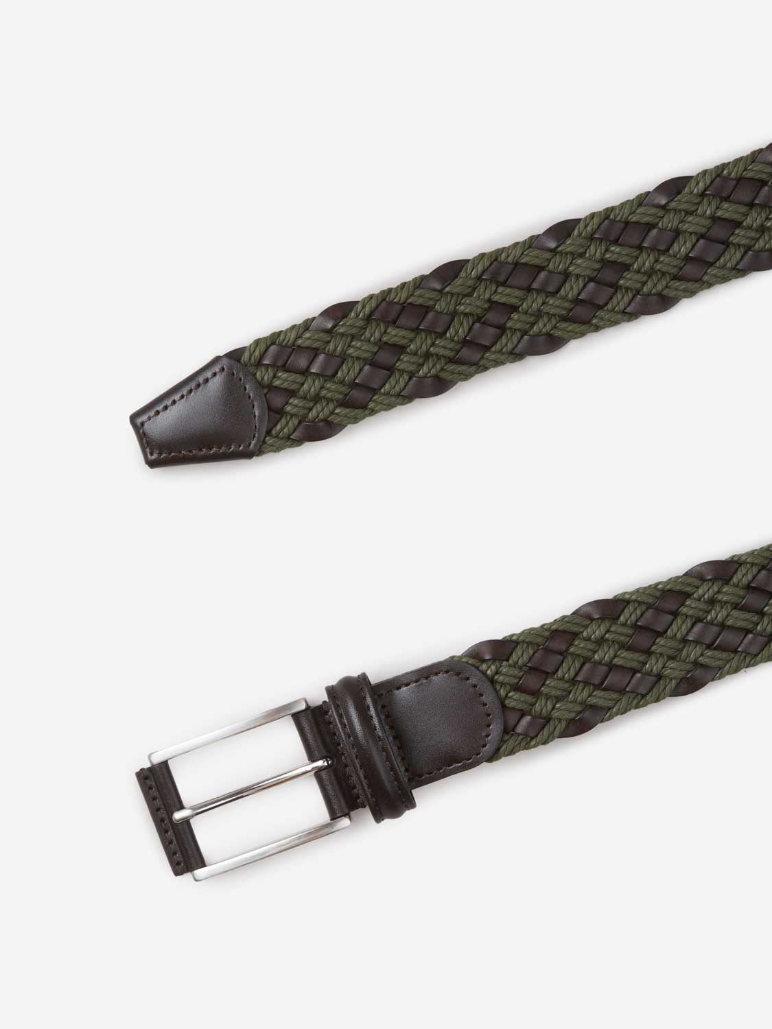 Santa Eulalia Hombre Barcelona Cinturón de piel color Verde Militar sku 622-001297 02 - Foto 2