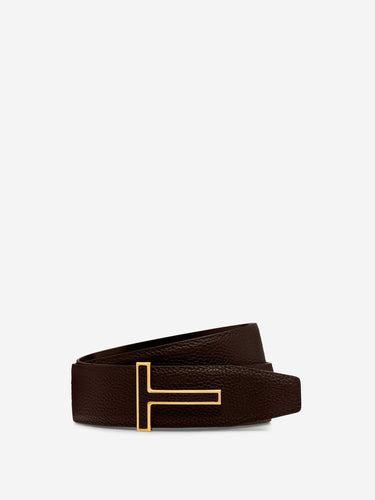 Tom Ford Hombre Barcelona Cinturón Piel Logo color Marrón Oscuro sku 622-001303 02 - Foto 1