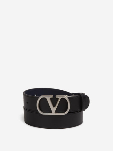 Valentino Garavani Hombre Barcelona Cinturón Cuero VLogo color Negro sku 622-001307 01 - Foto 1