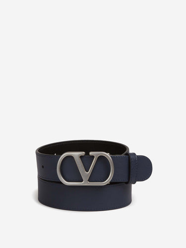 Valentino Garavani Hombre Barcelona Cinturón Cuero VLogo color Negro sku 622-001307 01 - Foto 2