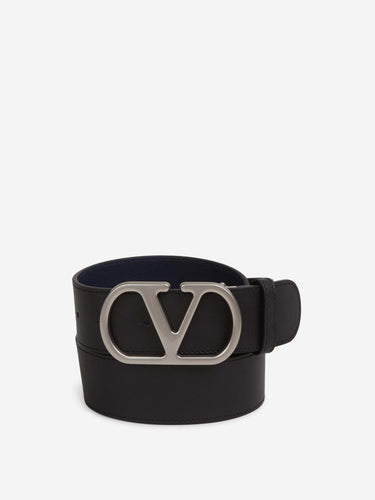 Valentino Garavani Hombre Barcelona Cinturón Cuero VLogo color Negro sku 622-001309 01 - Foto 1