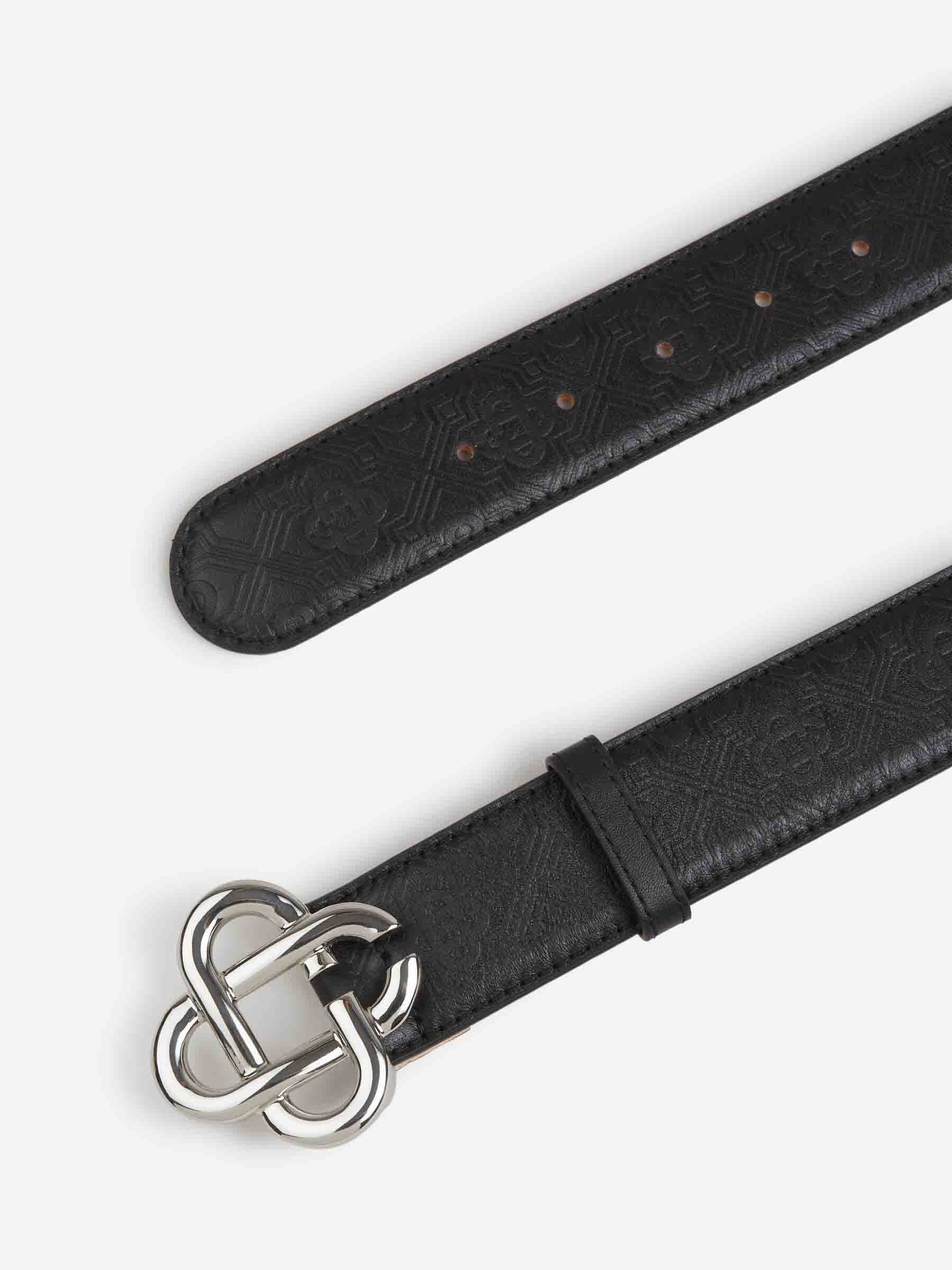 Casablanca Hombre Barcelona Cinturón Logo Metálico color Negro sku 622-001313 01 - Foto 2