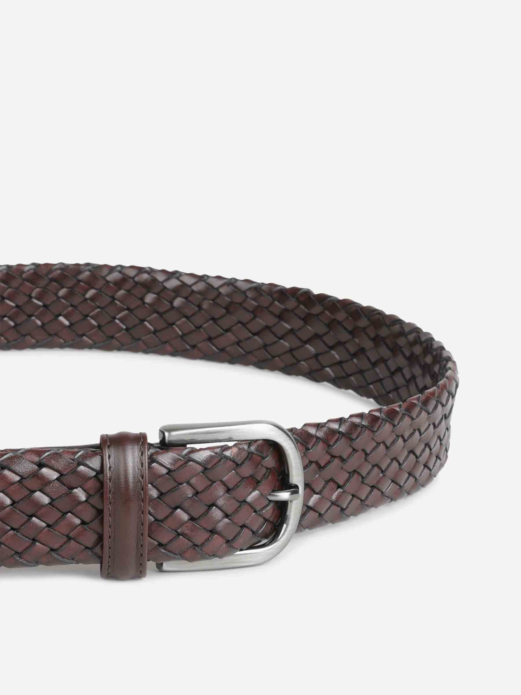 Santa Eulalia Hombre Barcelona Cinturón Trenzado color Marrón Oscuro sku 622-001328 02 - Foto 2