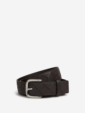Bottega Veneta Hombre Barcelona Cinturón Piel Trenzada color Marrón Oscuro sku 622-001343 01 - Foto 1