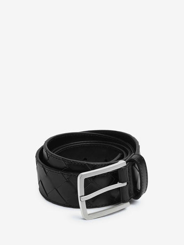 Bottega Veneta Hombre Barcelona Cinturón Piel Trenzada color Negro sku 622-001358 01 - Foto 1