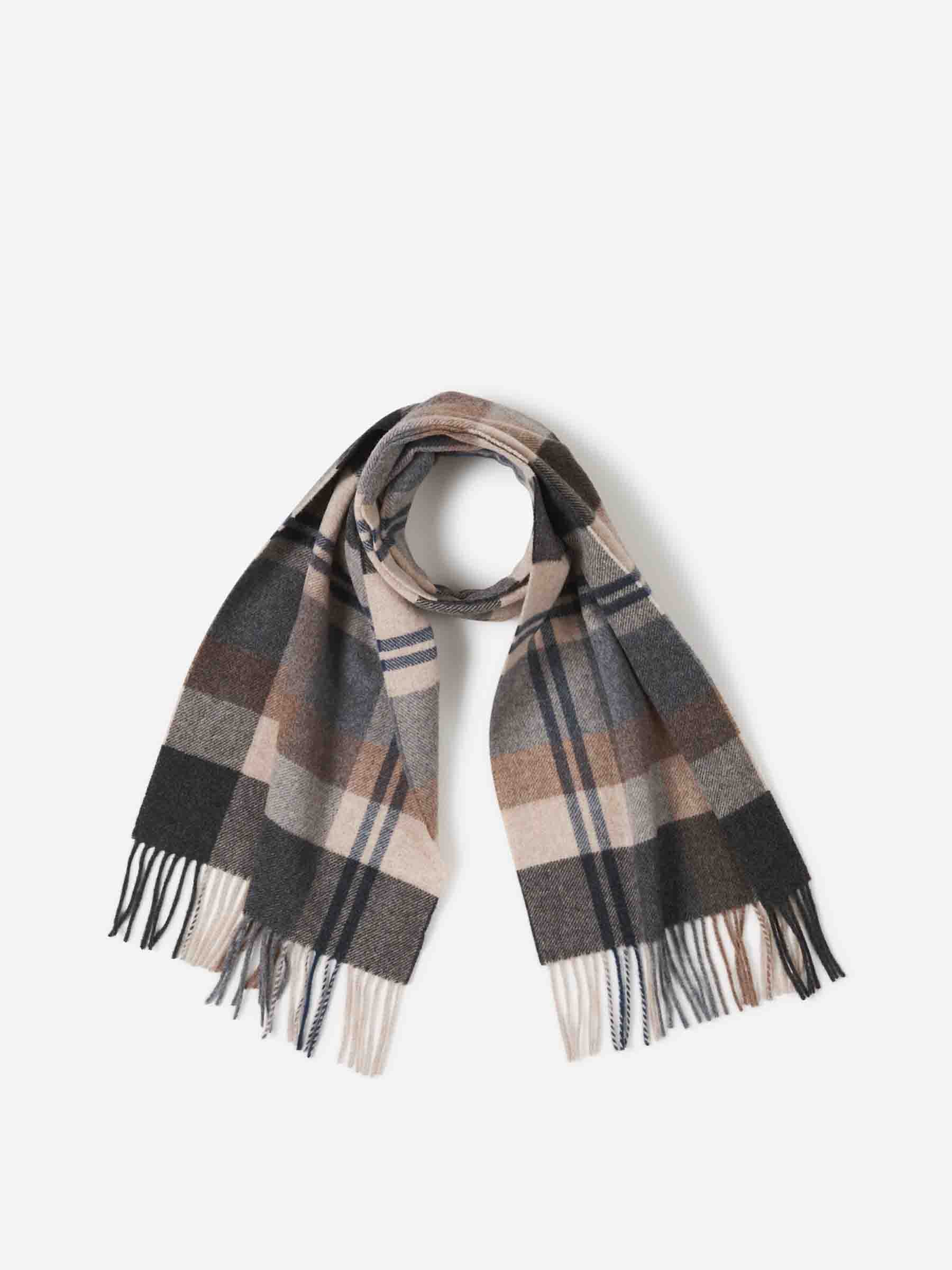 Santa Eulalia Hombre Barcelona Bufanda Cuadros Lana color Beige sku 630-001453 01 - Foto 1