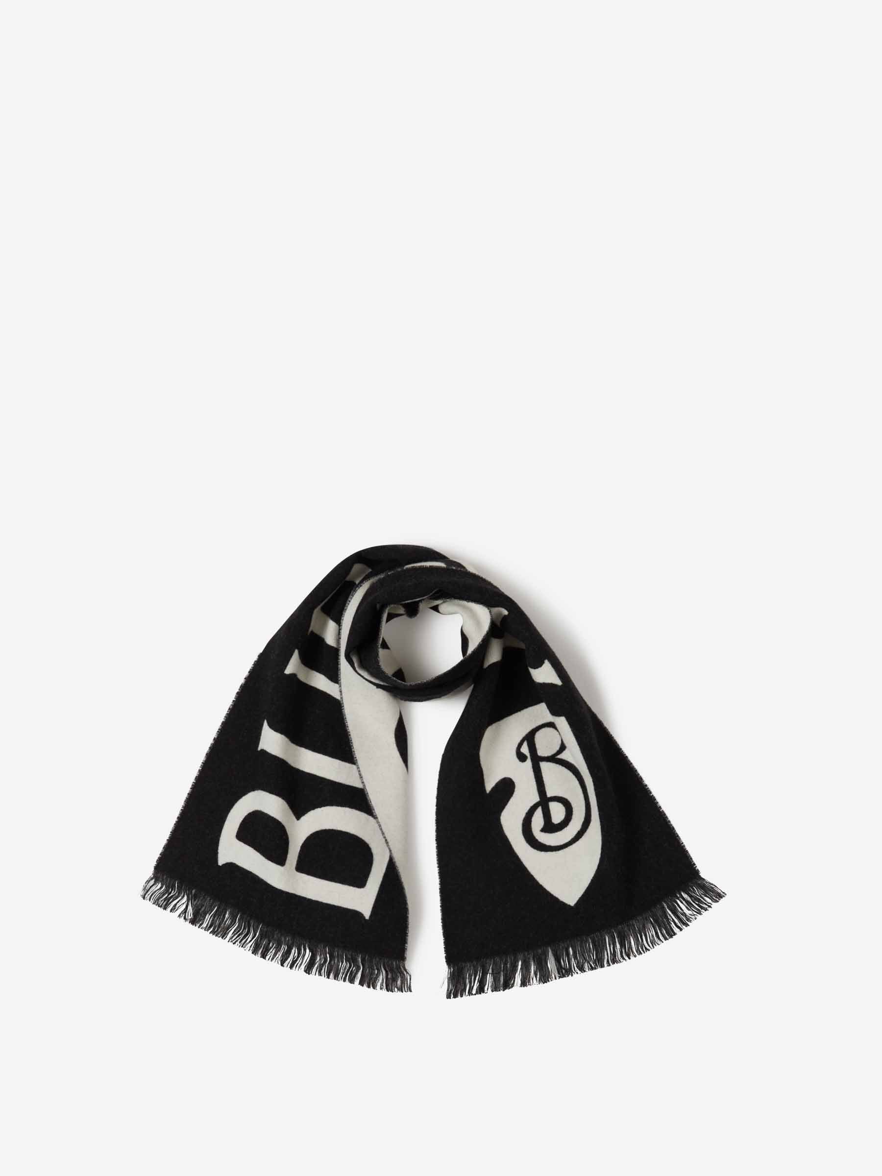 Burberry Hombre Barcelona Bufanda Logo Lana color Blanco y Negro sku 630-001469 01 - Foto 1