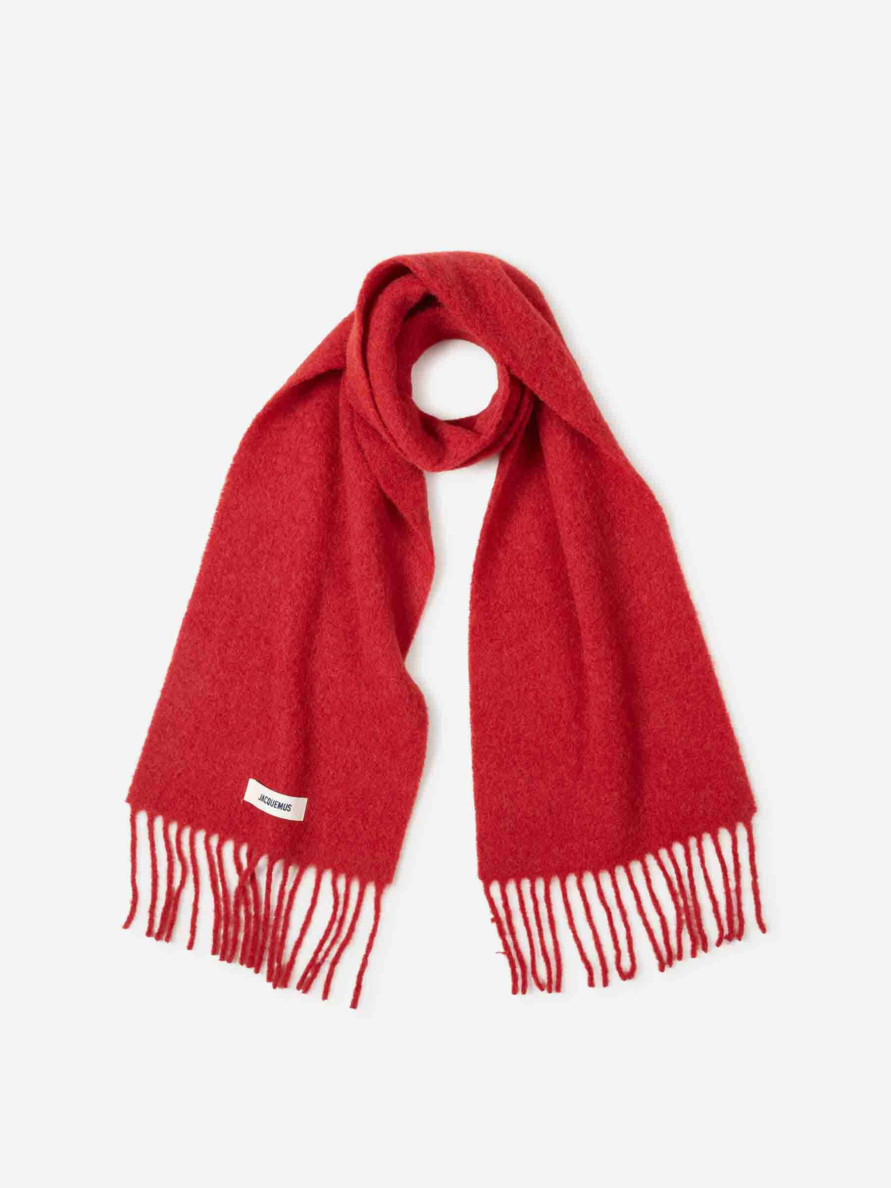 Jacquemus Hombre Barcelona Bufanda L'Echarpe Carro color Rojo sku 630-001472 02 - Foto 1