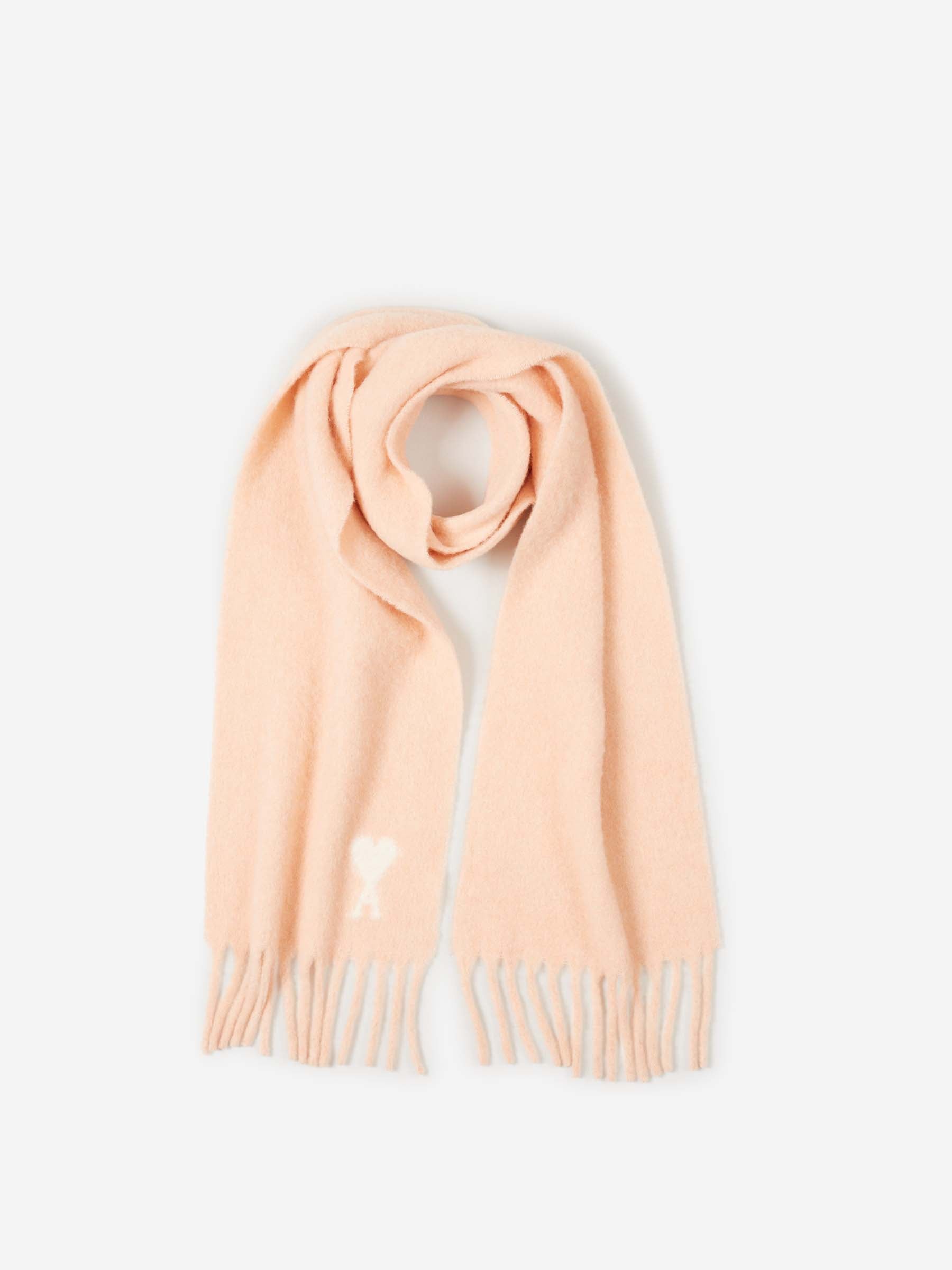 Ami Paris Hombre Barcelona Bufanda Logo Lana color Melocotón sku 630-001478 02 - Foto 1