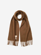 Ami Paris Hombre Barcelona Bufanda Logo Lana color Camel sku 630-001478 03 - Foto 1
