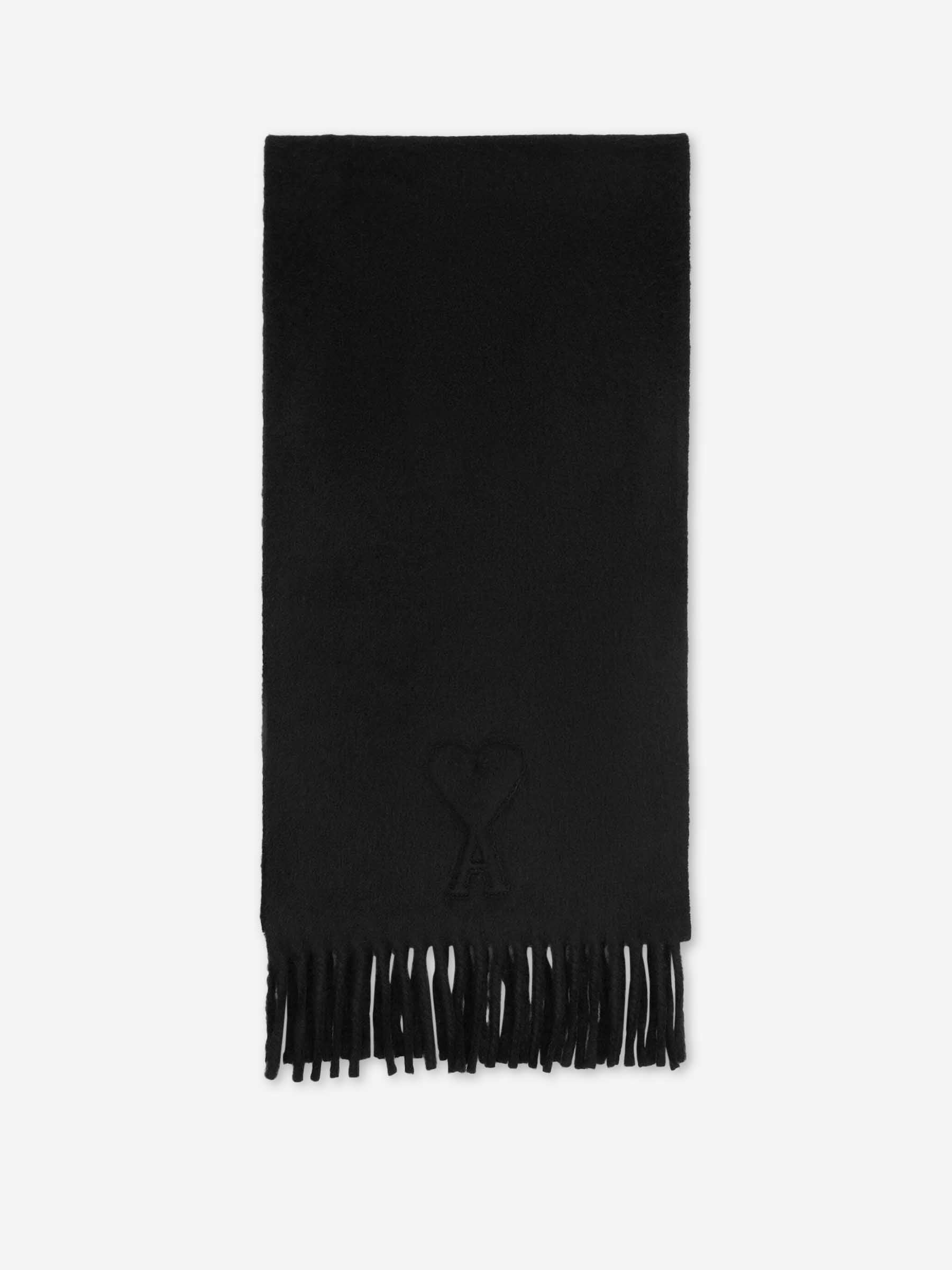 Ami Paris Hombre Barcelona Bufanda Lana Logo color Negro sku 630-001479 01 - Foto 1