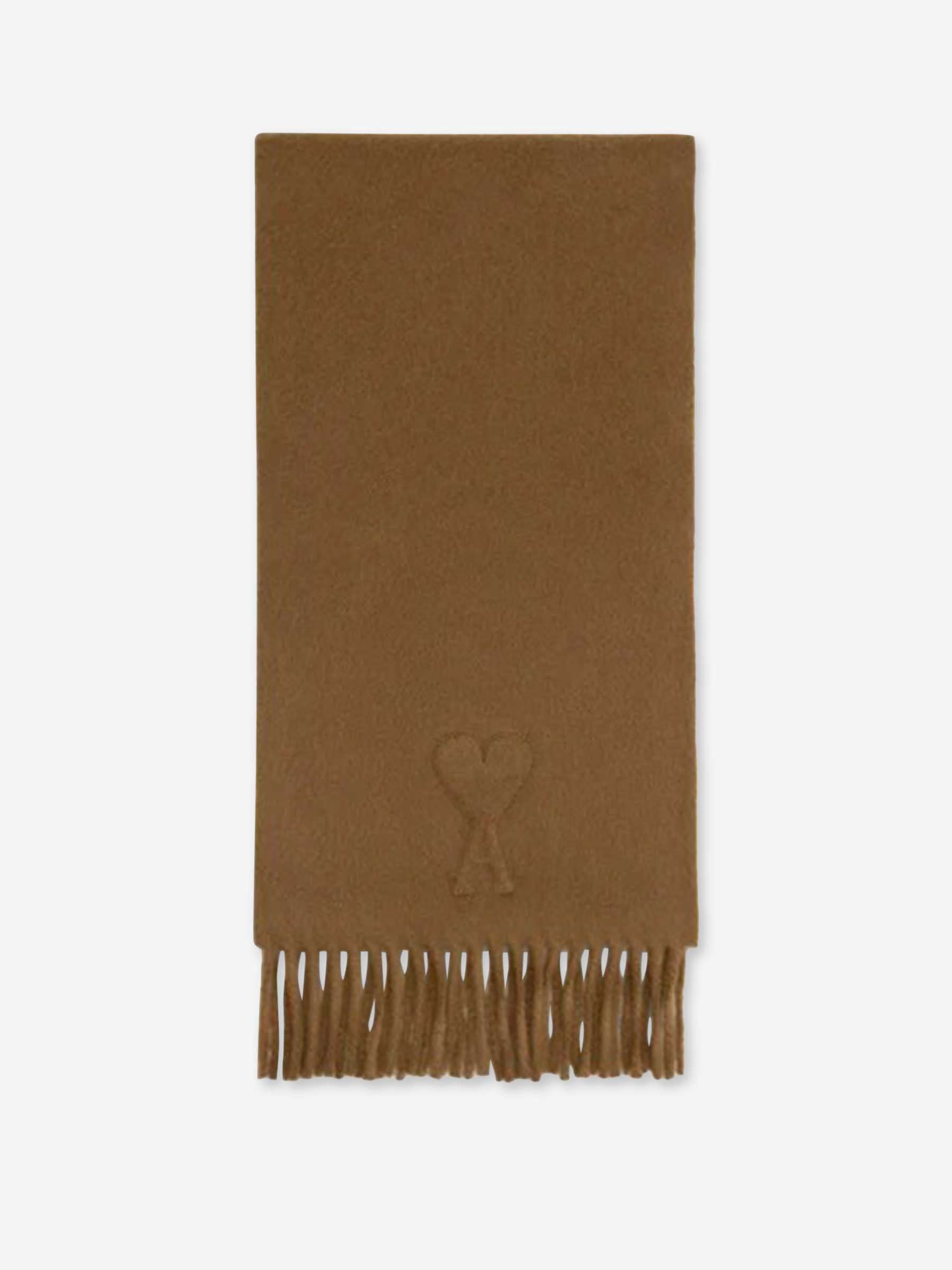 Ami Paris Hombre Barcelona Bufanda Lana Logo color Marrón sku 630-001479 02 - Foto 1