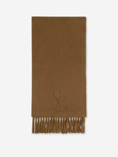 Ami Paris Hombre Barcelona Bufanda Lana Logo color Marrón sku 630-001479 02 - Foto 1