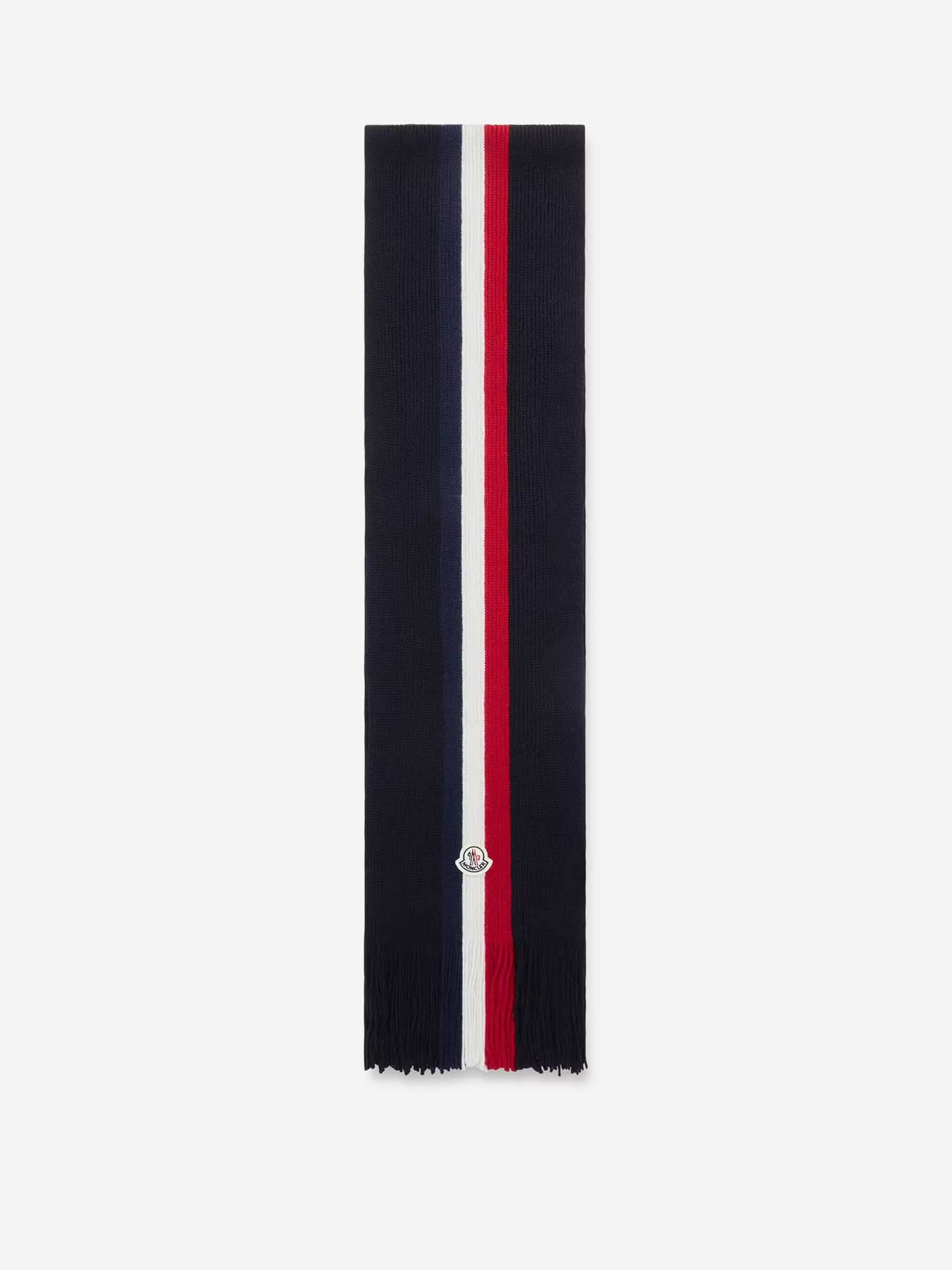 Moncler Hombre Barcelona Bufanda Lana Tricolor color Azul Marino sku 630-001480 01 - Foto 1