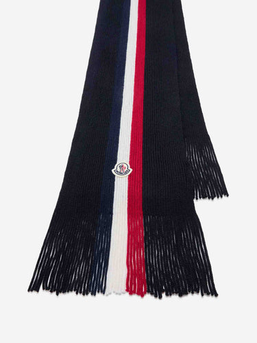 Moncler Hombre Barcelona Bufanda Lana Tricolor color Azul Marino sku 630-001480 01 - Foto 2