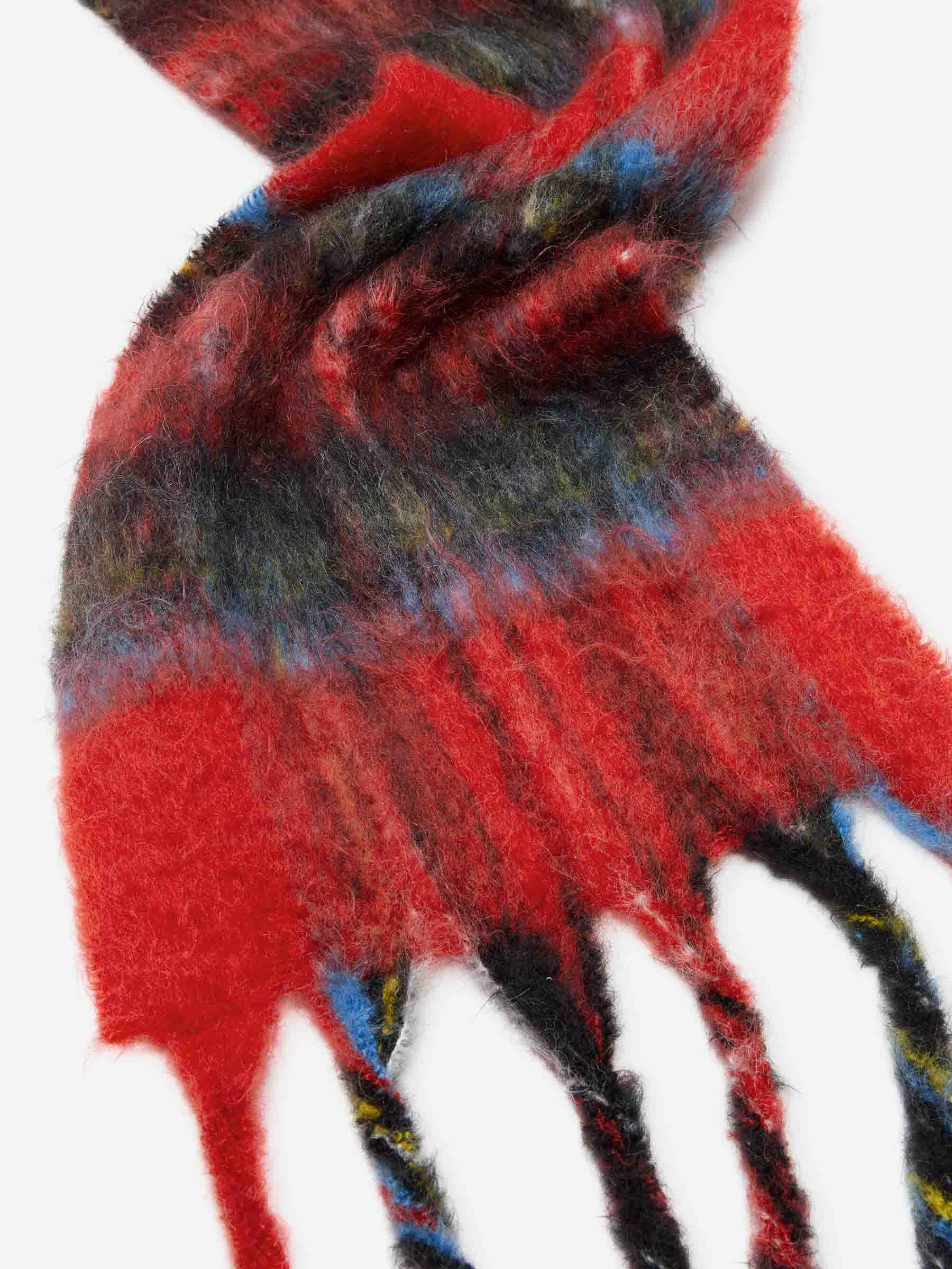 Acne Studios Hombre Barcelona Bufanda Cuadros Mohair color Rojo sku 630-001483 01 - Foto 2