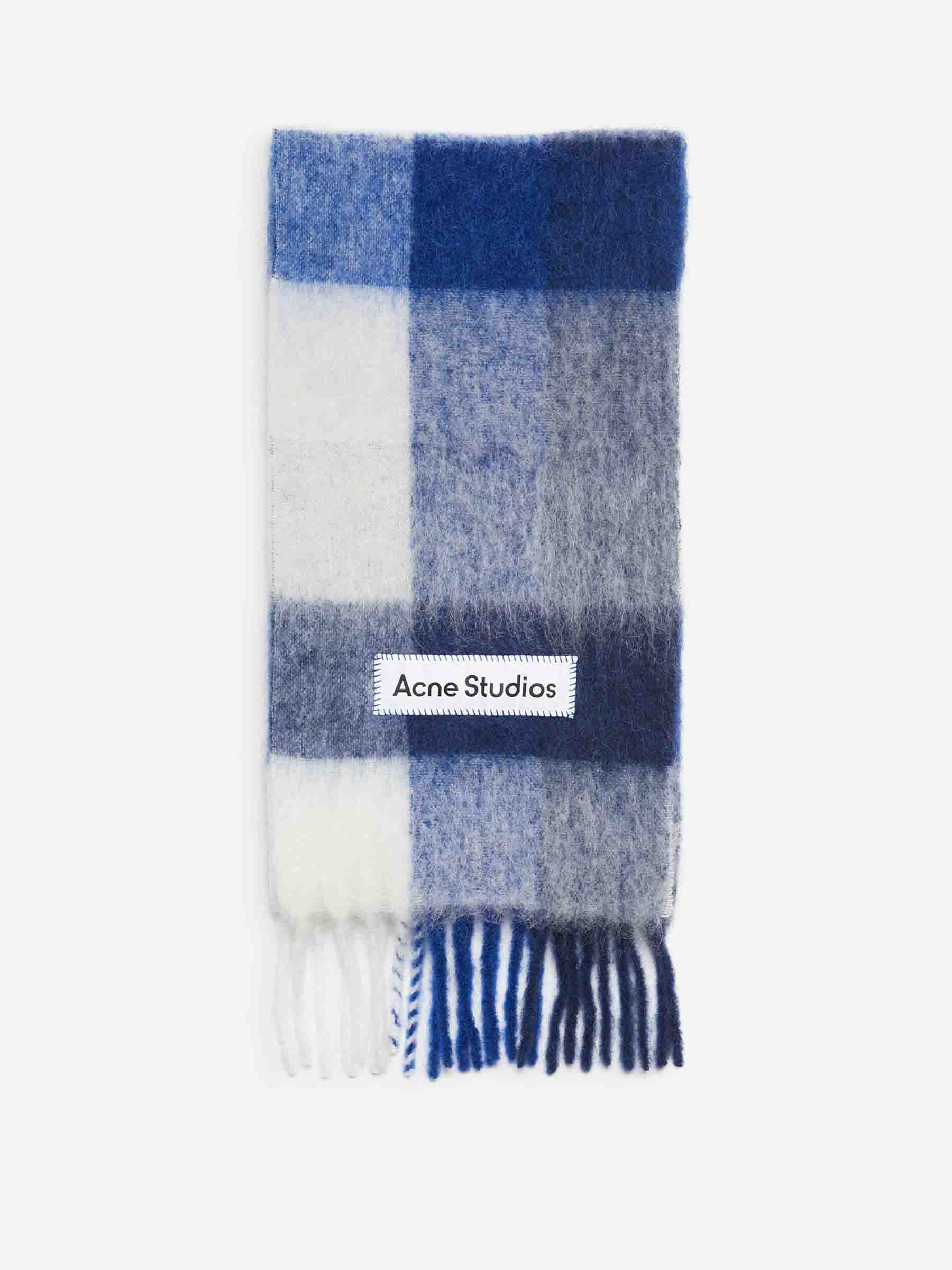 Acne Studios Mujer Barcelona Bufanda Bicolor Alpaca color Azul sku 630-001484 02 - Foto 1