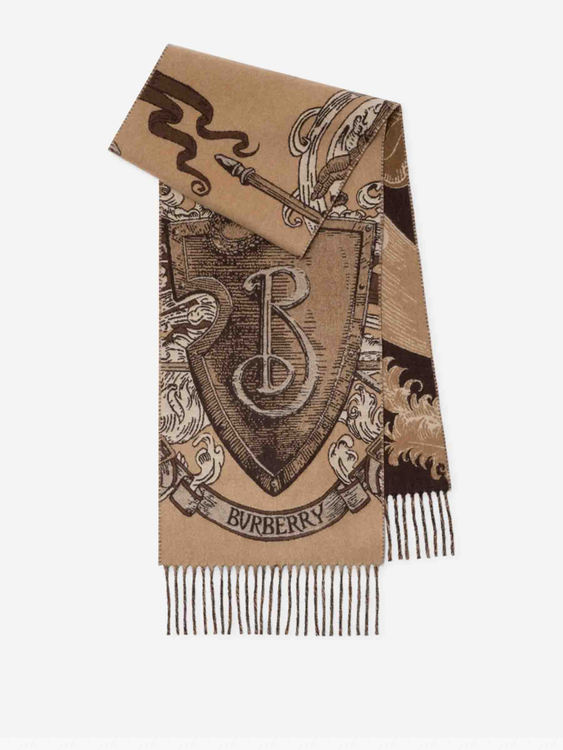 Burberry Hombre Barcelona Bufanda Cachemira Jacquard color Camel sku 630-001485 01 - Foto 1