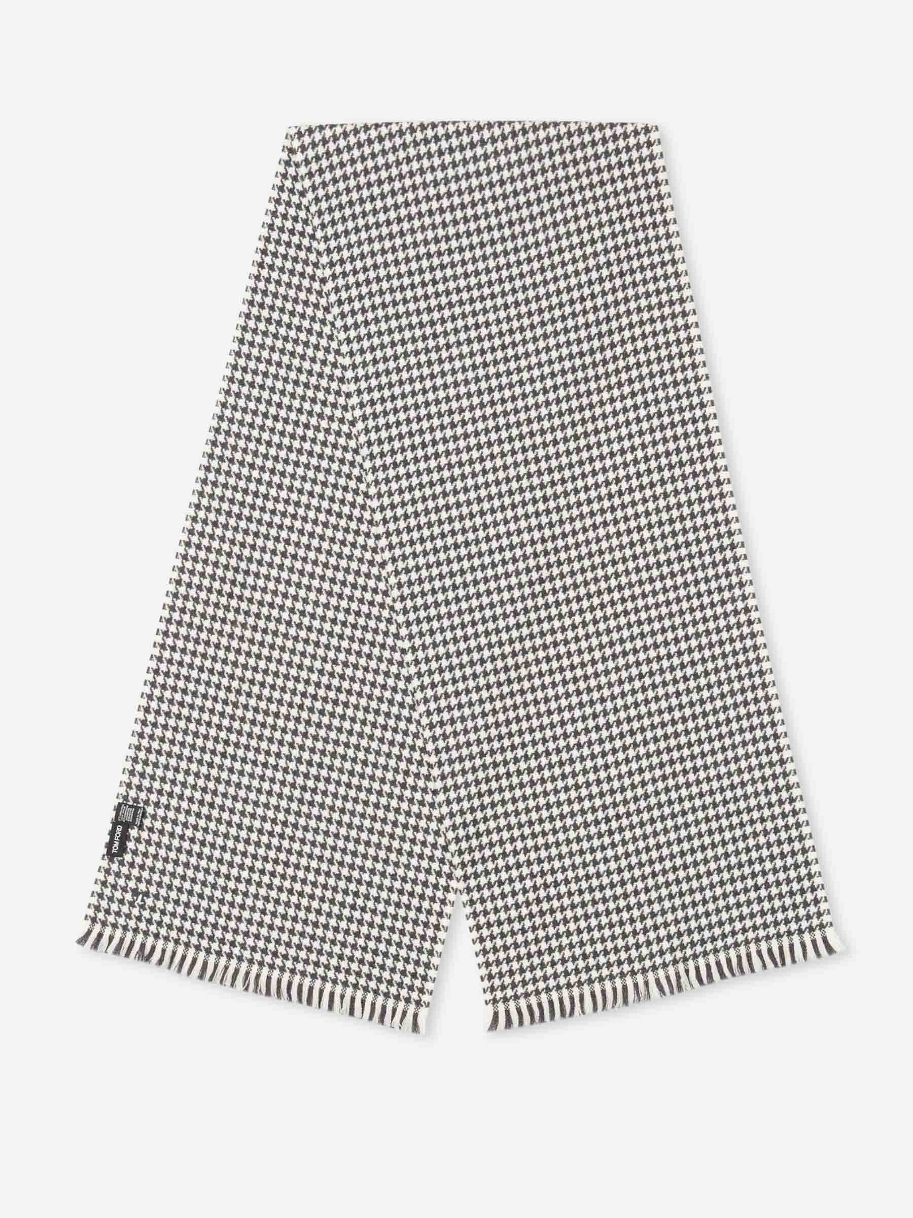 Tom Ford Hombre Barcelona Bufanda Lana Cachemira color Blanco Y Negro sku 630-001487 01 - Foto 2