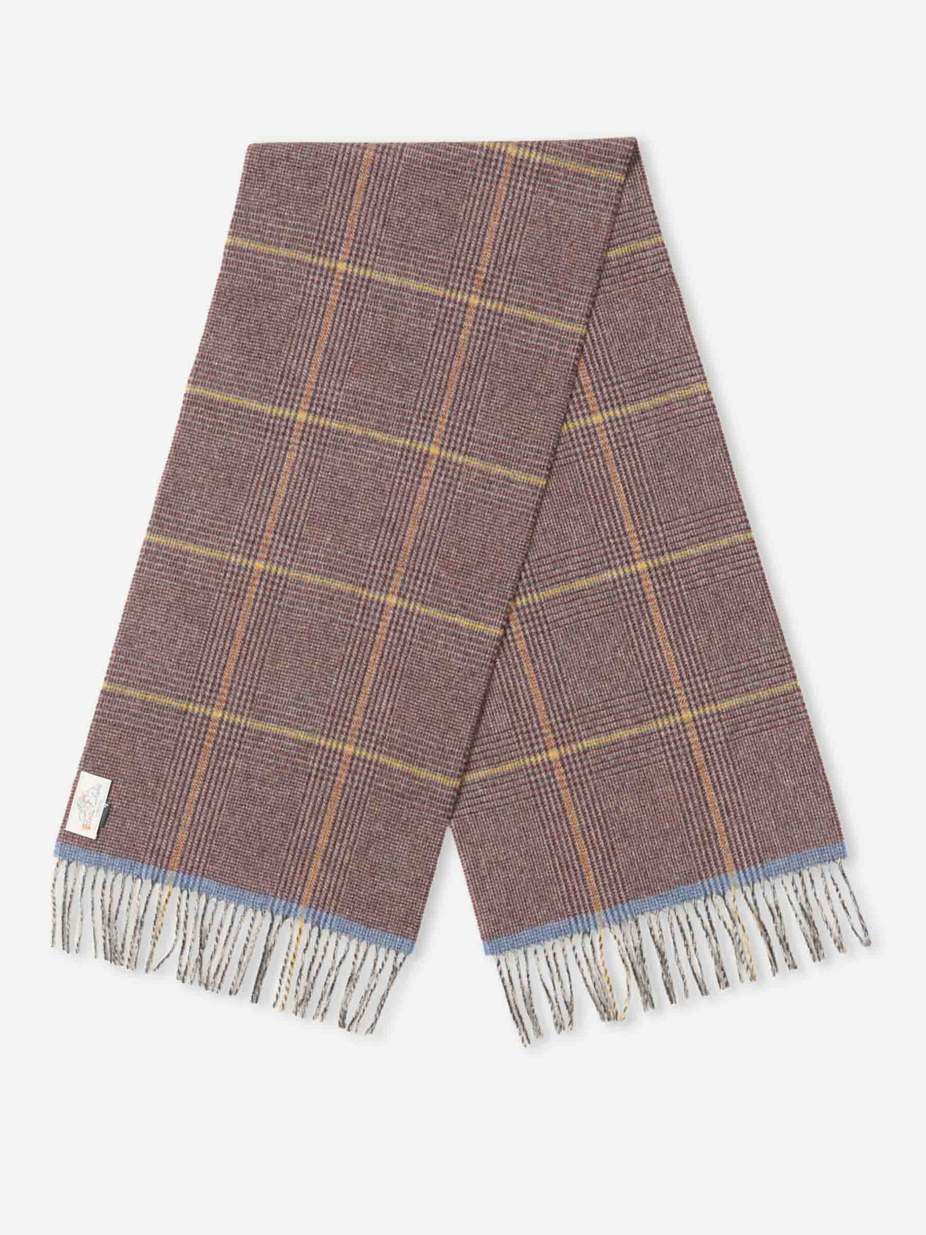 Santa Eulalia Hombre Barcelona Bufanda Lana Cuadros color Marrón sku 630-001494 02 - Foto 2