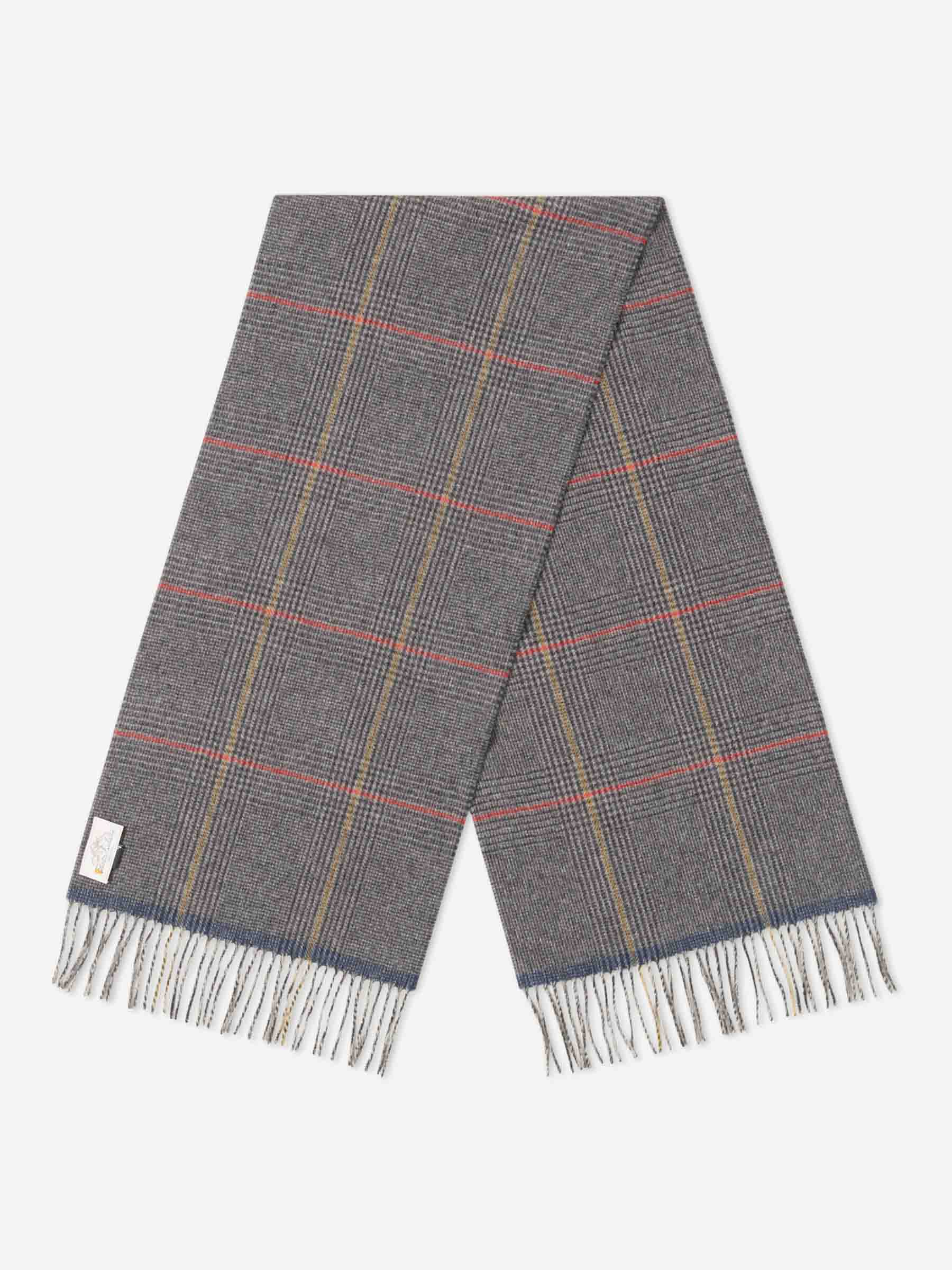 Santa Eulalia Hombre Barcelona Bufanda Lana Cuadros color Gris Antracita sku 630-001494 03 - Foto 2