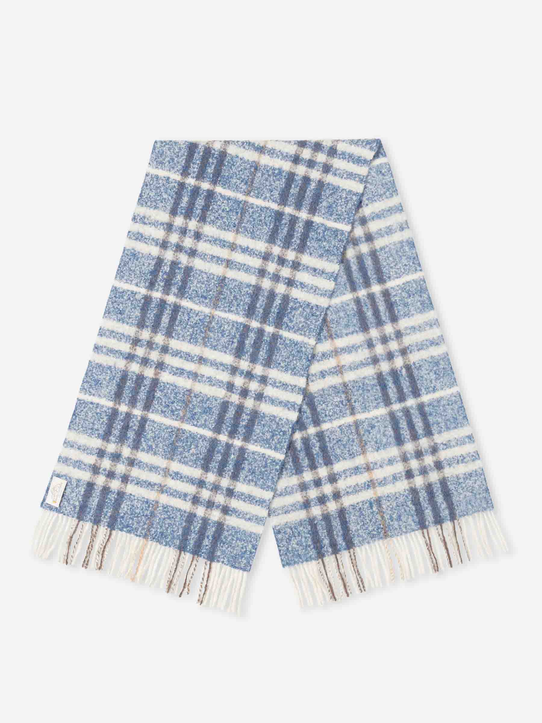 Santa Eulalia Hombre Barcelona Bufanda Lana Cuadros color Azul sku 630-001496 01 - Foto 2