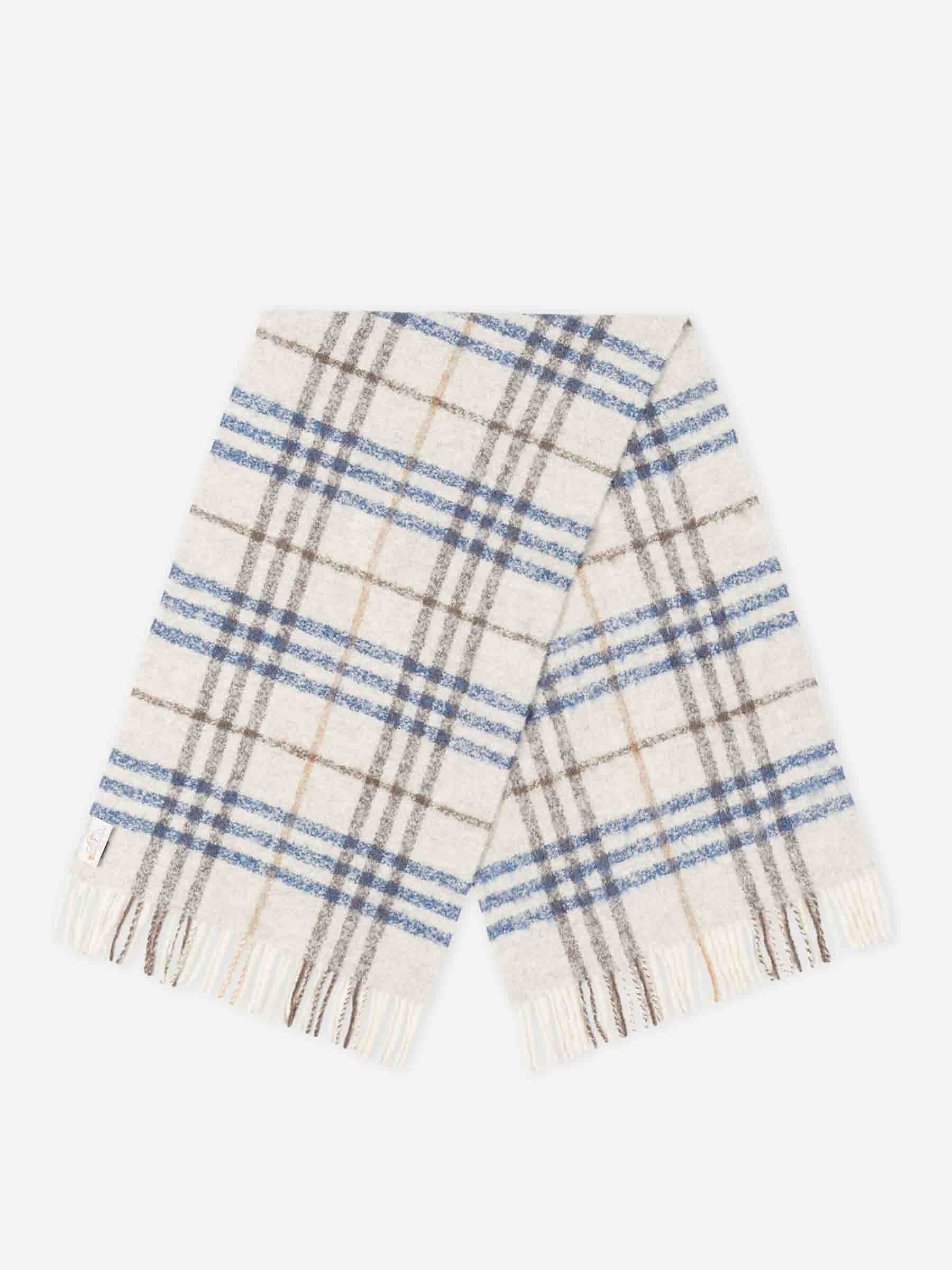 Santa Eulalia Hombre Barcelona Bufanda Lana Cuadros color Beige sku 630-001496 02 - Foto 2