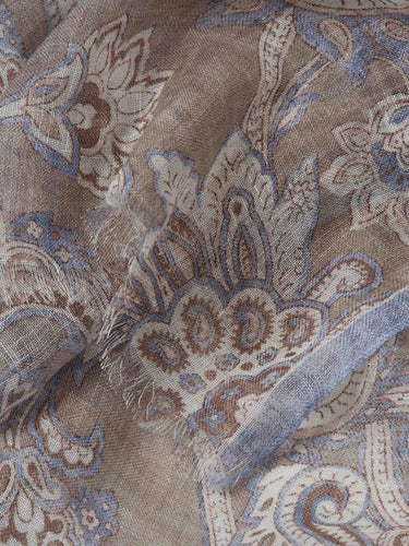 Santa Eulalia Hombre Barcelona Fular Lino Estampado color Multicolor sku 630-001519 01 - Foto 3