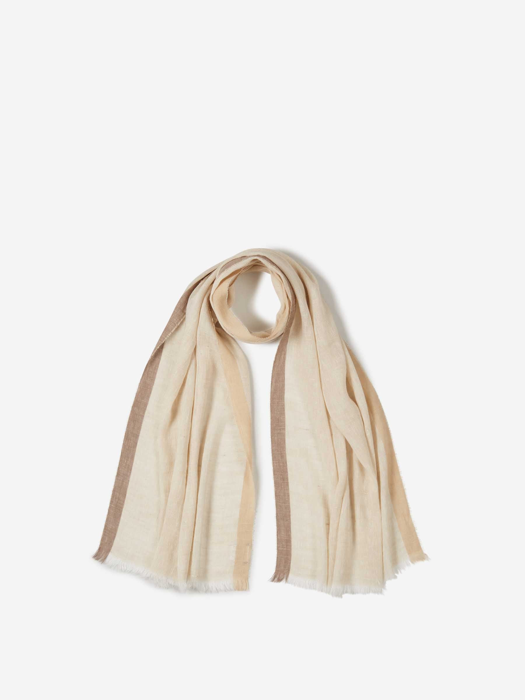 Santa Eulalia Hombre Barcelona Fular Lino Seda color Crema sku 630-001521 01 - Foto 1