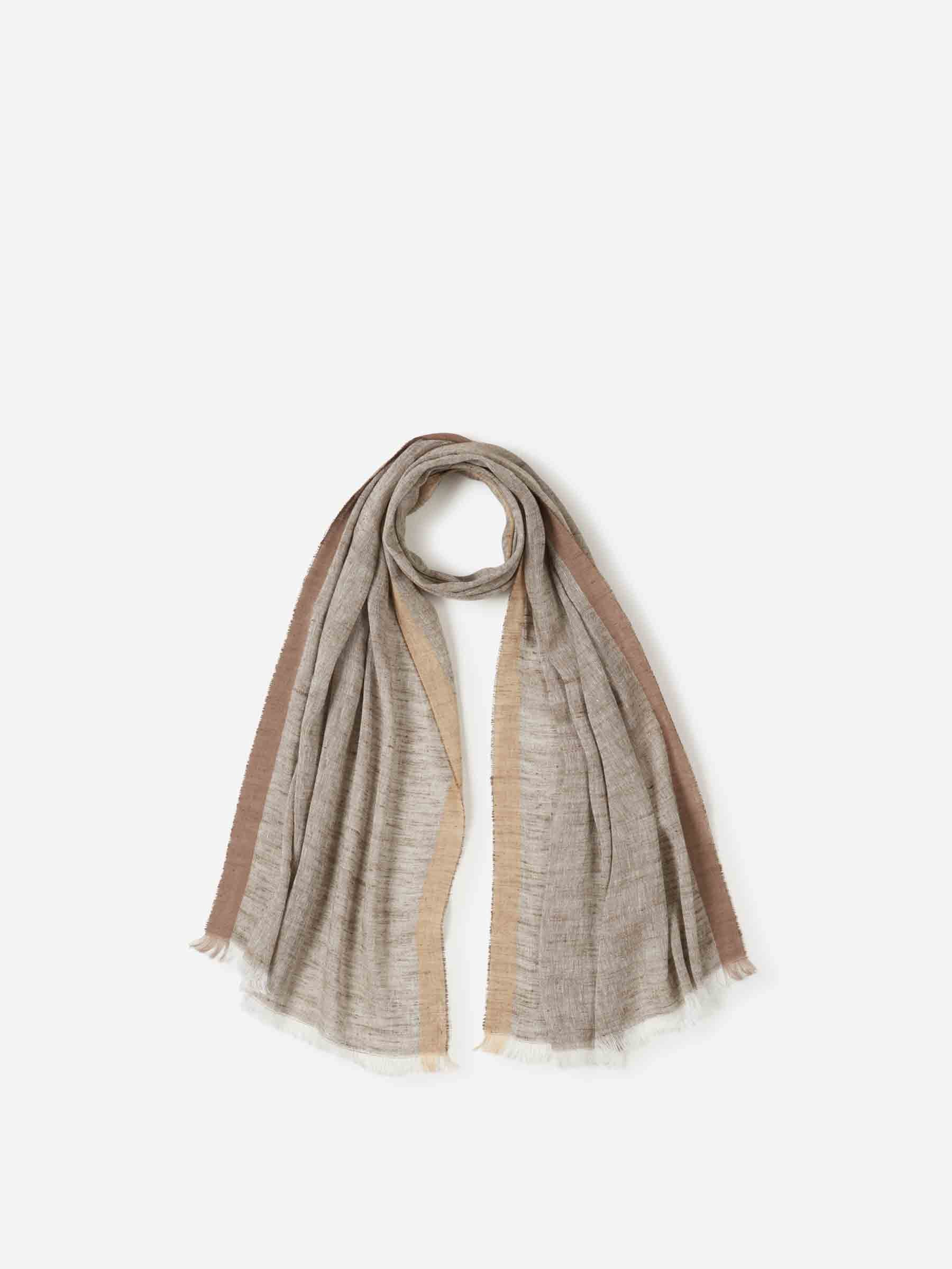 Santa Eulalia Hombre Barcelona Fular Lino Seda color Camel sku 630-001521 02 - Foto 1