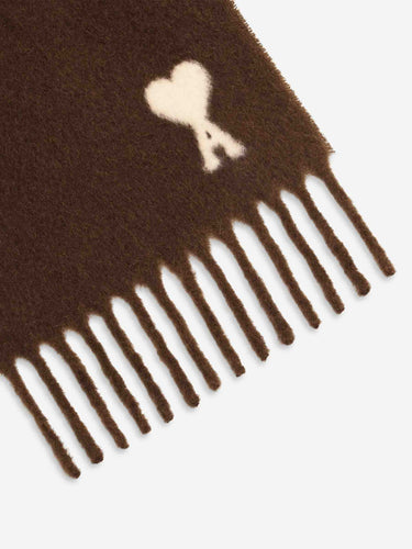 Ami Paris Hombre Barcelona Bufanda Logo color Marrón Oscuro sku 630-001538 02 - Foto 2