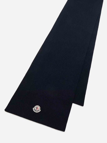 Moncler Hombre Barcelona Bufanda Lana Logo color Azul Marino sku 630-001561 01 - Foto 2